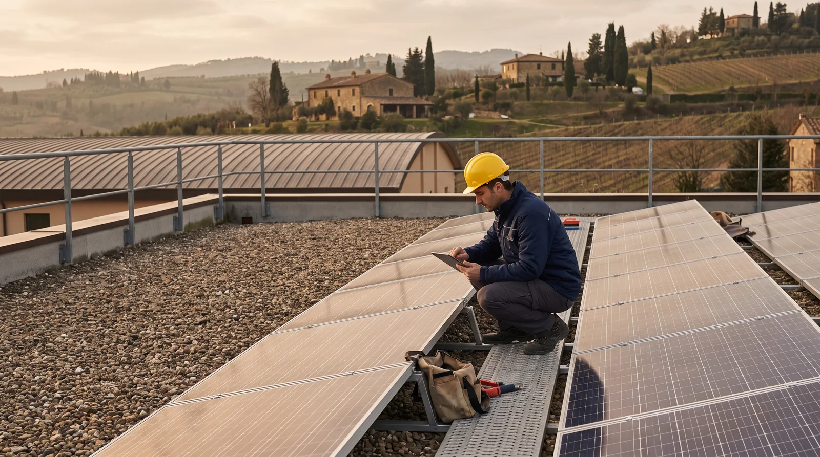 Professionisti al lavoro: fotovoltaico